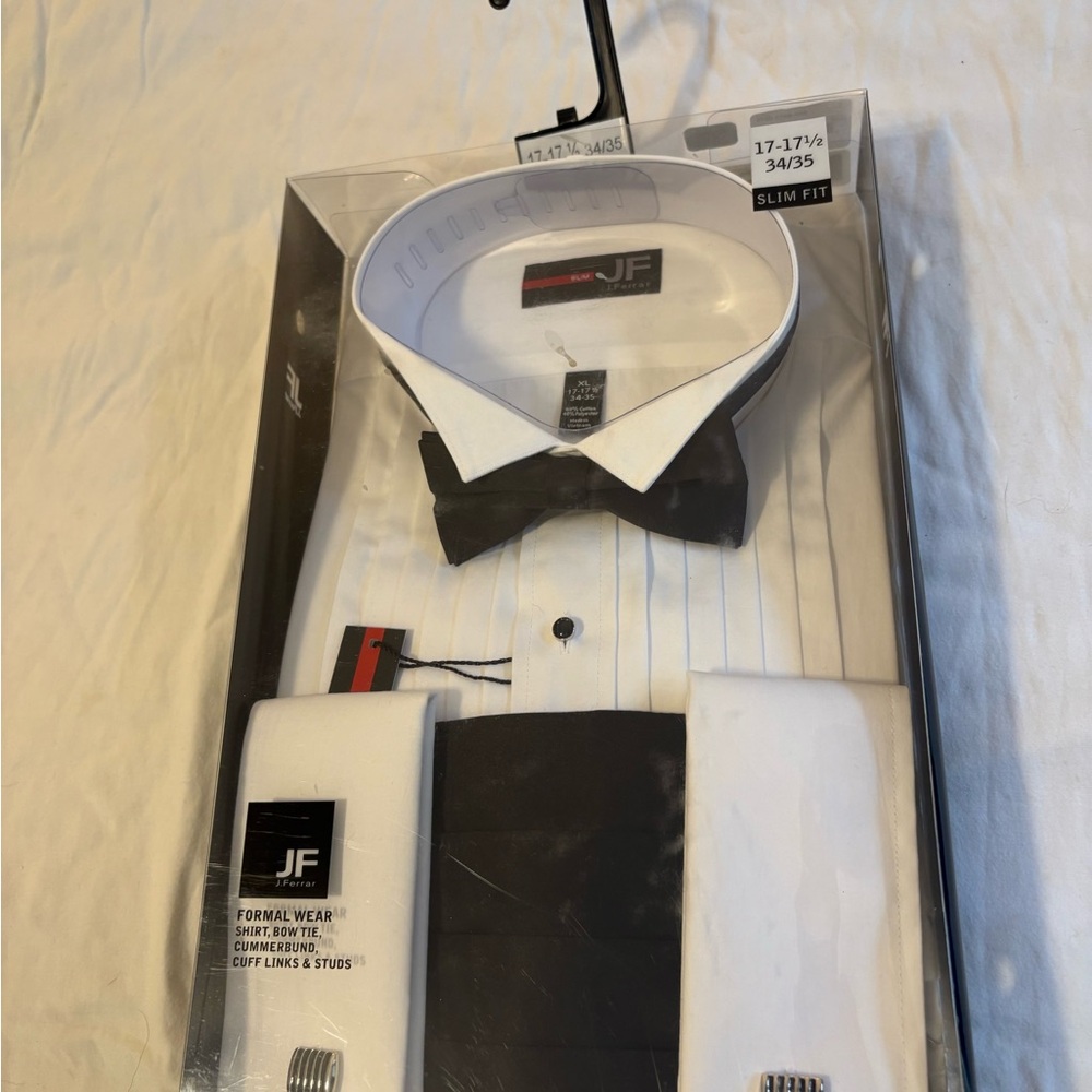 JF J.Ferrar Formal Wear Set in White and Black
